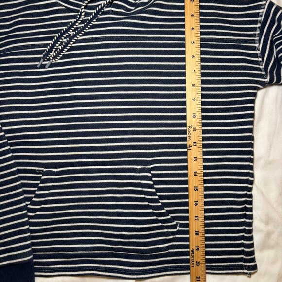 Roxy Women's Blue White Striped Pullover, Size L, Hoodie, Casual - Picture 4 of 9